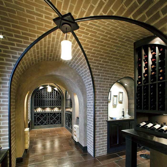 Vintage wine cellar with groin vaults, barrel vault, archways and more!