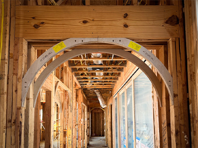 full round arches ready for drywall