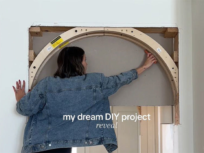 using framing arch as a drywall guide