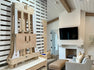 curved fireplace canopy