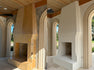 chamfered corners on this fireplace canopy