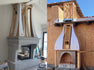 interior and exterior fireplaces