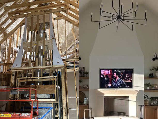 drywall and plaster fireplace